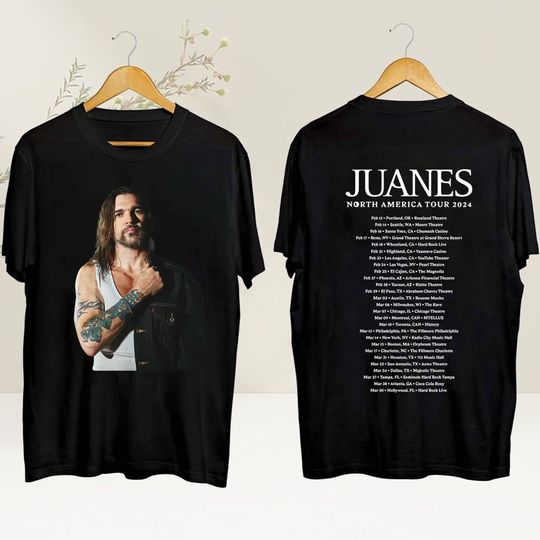 Discover Juanes North American 2024 Tour Shirt, 2024 Music Tour Shirt, Gift For Fan