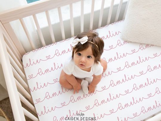 Discover Personalized Crib Sheet, Fitted Sheet for Boy or Girl