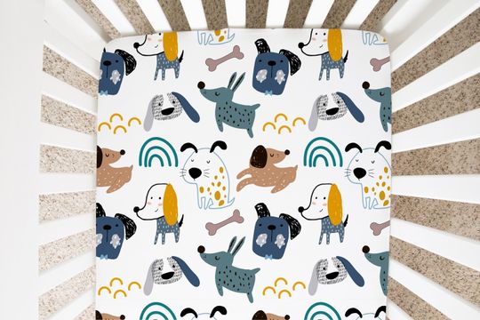 Discover Super Soft Dogs Baby Infant Newborn Fitted Crib Sheet Baby