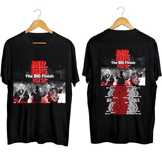 Discover Mr Big The Big Finish Tour 2024 Shirt, 2024 Music Tour Shirt, Gift For Fan