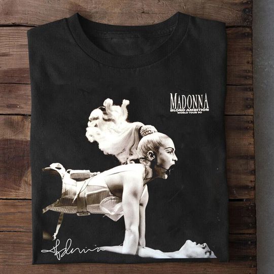 Discover Madonna – Blond Ambition World Tour 90 Black T Shirt
