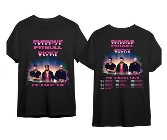 Discover The Trilogy Tour 2023 Enrique Iglesias Pitbull Ricky Martin Shirt