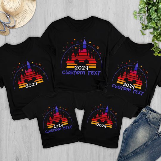 Discover Custom Magic Castle 2024 Family Vacation Shirt, Family Trip 2024 Shirt