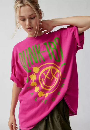 Discover Blink-128 Shirt, Smiley Face shirt, Rock Show Tee,