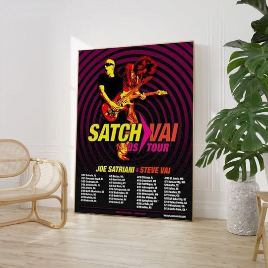 Discover Joe Satriani Satriani Vai 2024 Tour Poster