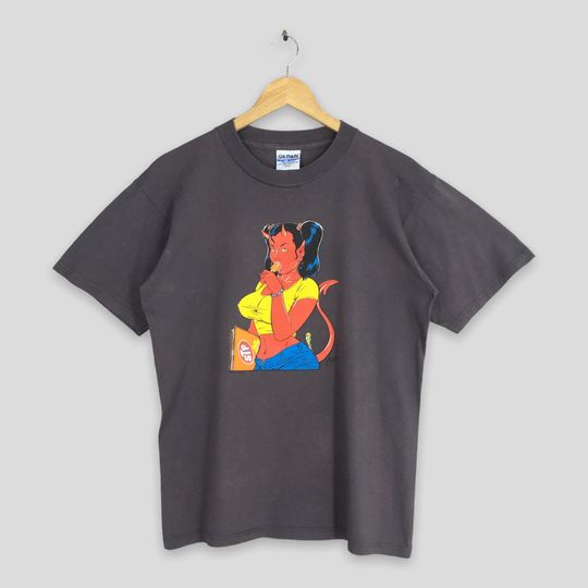 Discover Vintage 90's Coop Stone Temple Pilots Pop Art Devil Girl T shirt