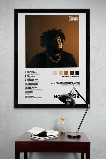 Discover Rod Wave nostalgia album poster, rod wave album poster