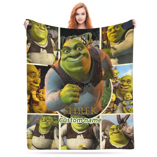 Discover Personalized Shrek Blanket Custom Photo Sofa Blanket Christmas