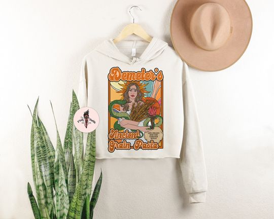 Discover Demeter Greek Goddess Crop Hoodie