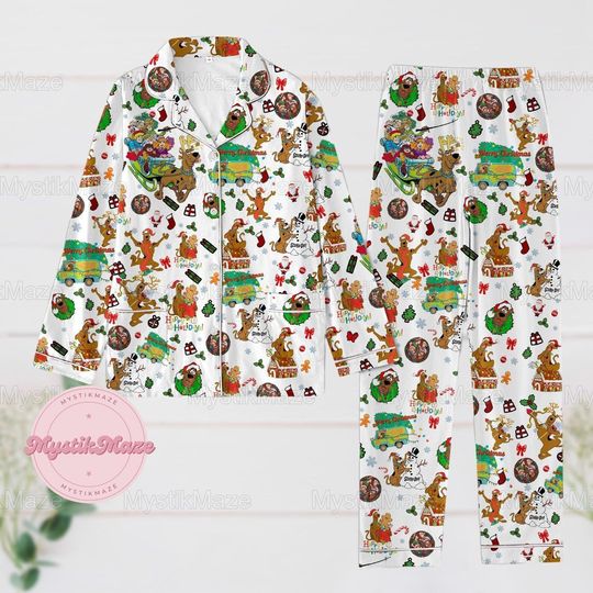 Discover Christmas Scooby Doo Pajamas Set, Scooby Doo Holiday Pajamas