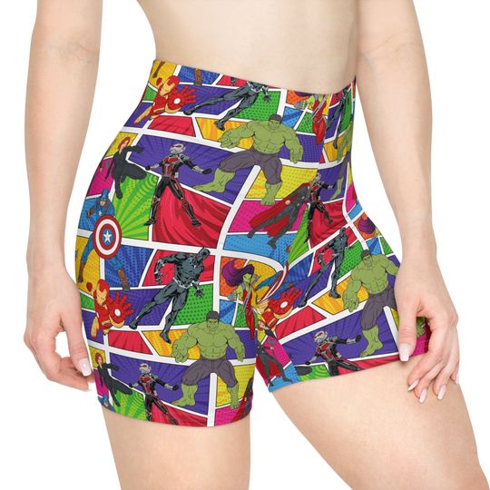 Discover Super Hero Women's Athletic Shorts, Princess Short Pants