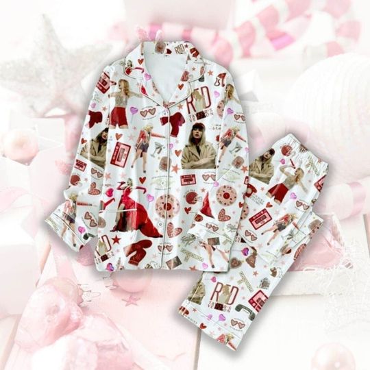 Discover Red Taylor Pajamas Set for Swifties