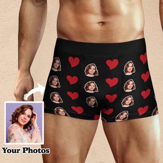 Discover Personalized Men's Boxer Briefs Custom Face Photo
