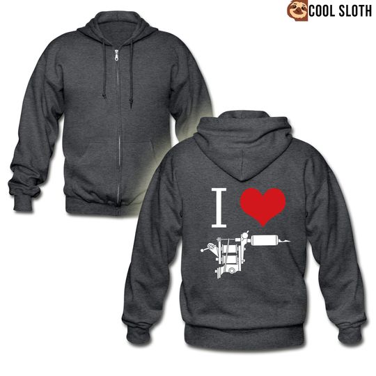 Discover I Love inks Zip Hoodie Tattoo Gift