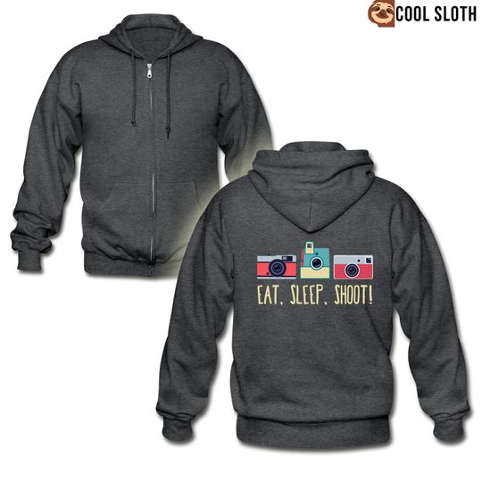Discover Eat, sleep, shoot Zip Hoodie Photography Gift