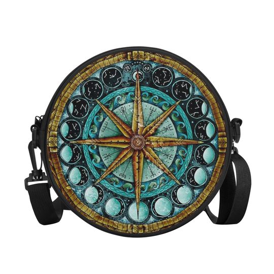 Discover Moon Phases Round Satchel Bag
