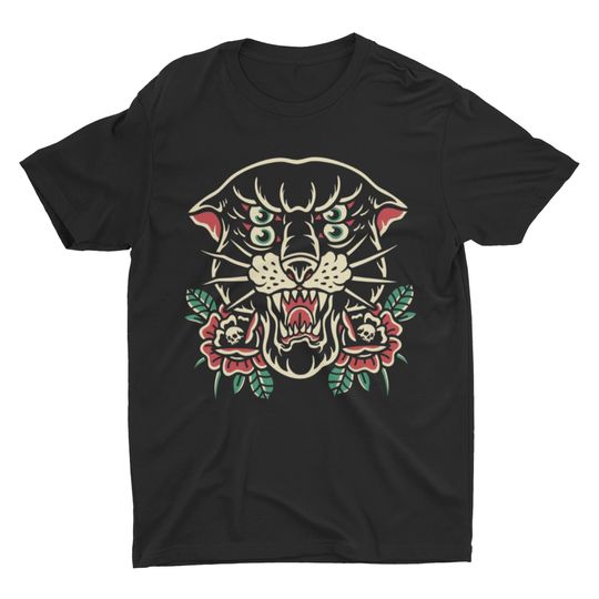 Discover 4 Eye Panther Shirt, American Traditional Tattoo Graphic Tee