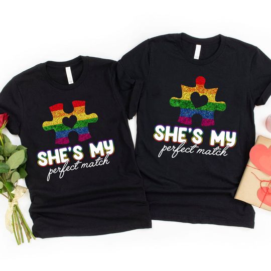 Discover She Is My Perfect Match Lesbian Matching Shirts