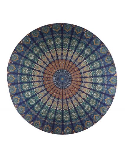 Discover Peacock Round Blanket
