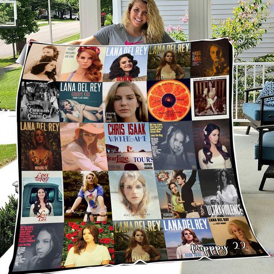 Discover Lana Del Rey Full Album Collage Fleece Blanket