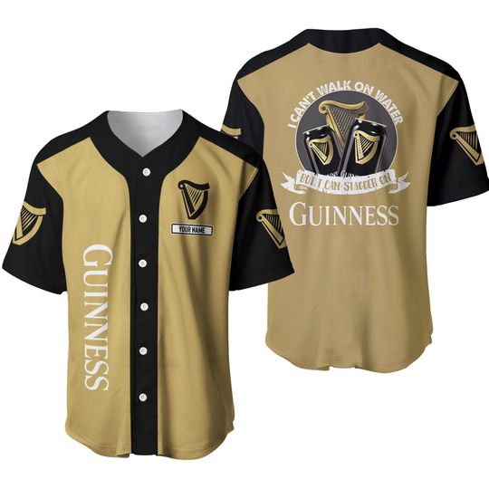 Discover Personalized I Can Stagger On Guinness Baseball Jersey