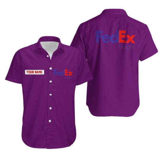 Discover Fedex purple simple custom name Summer Hawaiian Shirts