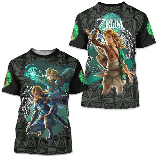 Discover The Legend of Zelda: Tears of the Kingdom Video Game 3D T-shirt