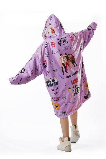 Discover Purple Blanket Hoodie - Cozy Throw Gift