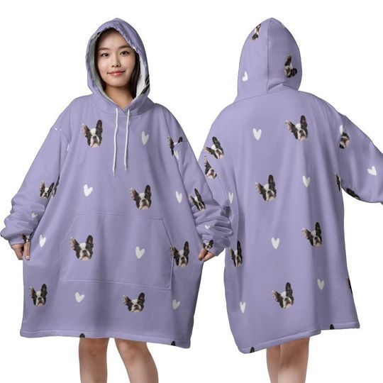 Discover Custom Blanket Hoodie Oversized Custom Pet Blanket Hoodie