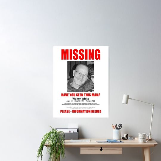 Discover Walter White Missing Poster