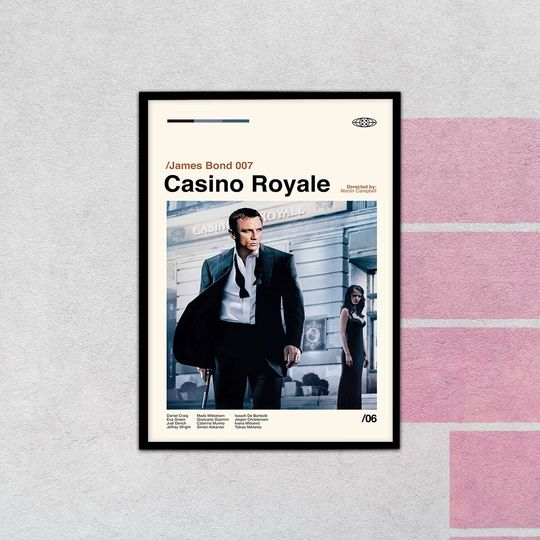 Discover James Bond Casino Royale, Vintage Movie Poster