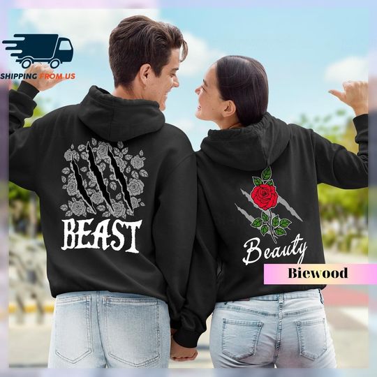 Discover Beauty And Beast Couple Hoodie