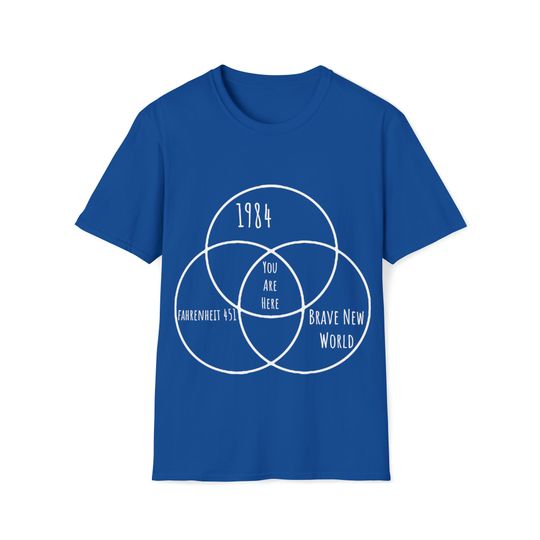 Discover Venn Diagram Literature Tee - Featuring 1984
