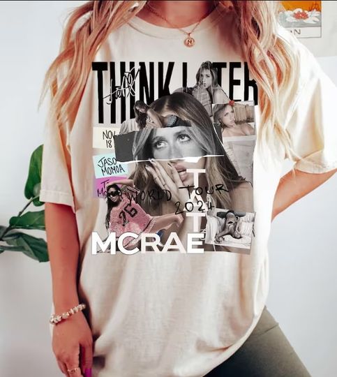 Discover Tate Mcrae The Think Later 90s Shirt, Tate Mcrae World Tour 2024 Shirt