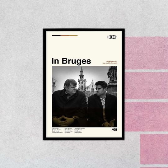 Discover In Bruges Poster, Martin McDonagh, Minimalist Movie Poster