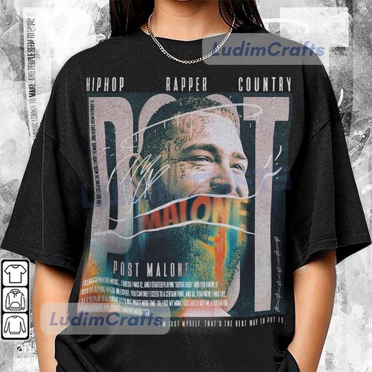 Discover Post Malone Vintage Graphic Shirt, Hiphop Style, Post Malone T Shirt