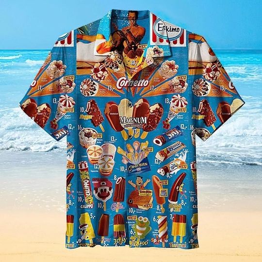 Discover Ice Cream Hawaiian Shirts, Ice Cream Shirt, Hawaiian Beach Shirt