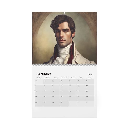 Discover Regency Era Men Calendar (2024), Jane Austen 2024 Calendar
