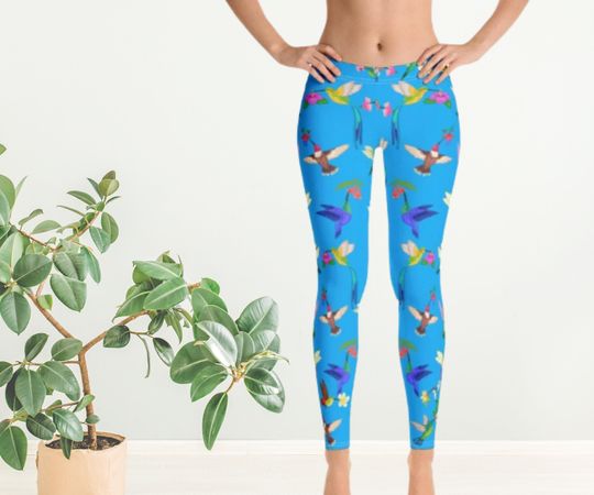 Discover Hummingbird Leggings | Comfortable Stretchy Yoga Pants for Bird and Nature Lovers