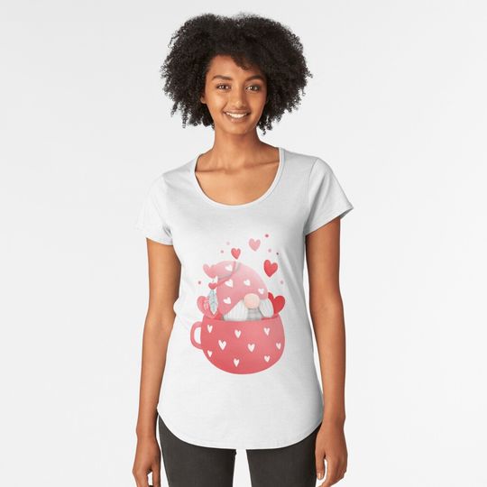 Discover Valentine gnome Sticker  Premium Scoop T-Shirt