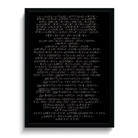 Discover Theoretical Physics Equations Model Lagrangian Particle Physics Premium Matte Vertical Poster