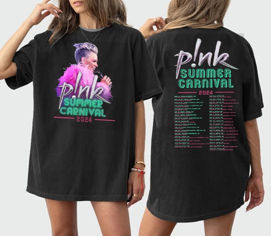 Discover Vintage Pink Singer Summer Carnival 2024 Tour T-Shirt