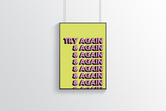 Discover Try Again | Vintage Poster