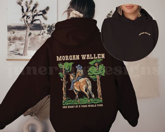 Discover Wallen Western One Night At A Time World Tour - Cowgirl Hoodie