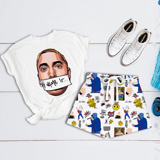 Discover Eminem Short Pajamas Set, Eminem Shirt Set