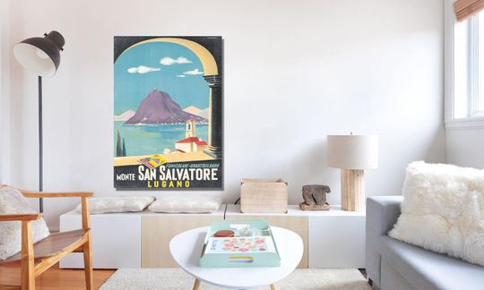 Discover Switzerland Travel Poster Canvas 1940 San Salvatore Poster