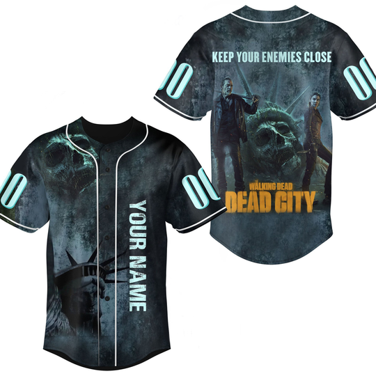 Discover Personalized The Walking D City Keep Your Enemies Close Baseball Shirt