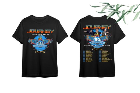 Discover Journey Freedom Tour 2024 Shirt, Journey With Toto 2024