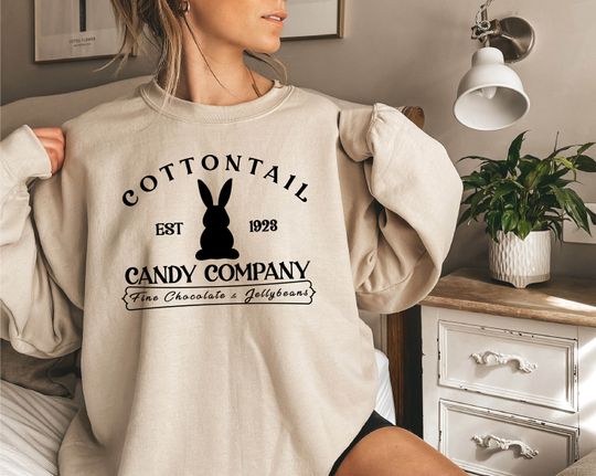 Discover Cottontail Candy Company Sweatshirt, Easter's Day Sweatshirt, Funny Easter Bunny