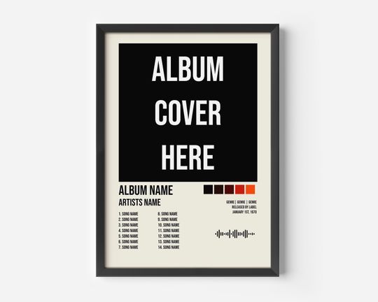Discover Custom Album Poster | Personalized Album Artwork | Customized Album Cover Design